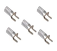 Lot de 5 faux ongles réutilisables en aluminium pour extensions de gel - Courbes précises - Couleurs - Accessoires artistiques - Formes d'ongles réutilisables