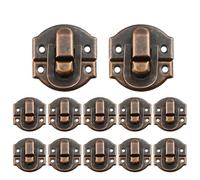 Lot de 5 fermoirs à moraillon rétro pour boîte à bijoux en bois, armoire, valise, matériel en fer avec vis, finition dorée