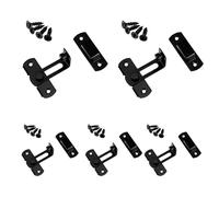 Lot de 5 fermoirs de porte en acier avec mécanisme de verrouillage à 90 degrés - Boulons coulissants en acier robuste pour garages et entrepôts - Loquets de porte de garage