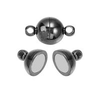 Lot de 5 fermoirs magnétiques ronds 14 mm en cuivre, de 6, 8, 10 et 12 mm, pour la création de bijoux et bracelets.