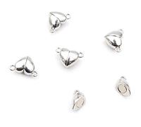 Lot de 5 fermoirs magnétiques ronds en forme de cœur pour fabrication de bracelets et colliers, Autres pierres précieuses