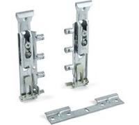 Emuca Ferrure de suspension invisible pour modules hauts, plétine, 65 kg, Acier zingué, 5 un.