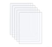 Lot de 5 feuilles acryliques transparentes de 1 mm d'épaisseur - Pour cadre photo, présentoir, menu - 20,3 x 25,4 cm