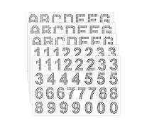 Lot de 5 feuilles d'autocollants à paillettes en forme de lettres de l'alphabet et chiffres avec strass et pierres précieuses, 26 lettres de A à Z, chiffres de 0 à 9, décoration à faire soi-même pour