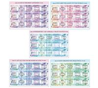 Lot de 5 feuilles d'autocollants bibliques laminés pour études bibliques pour une navigation facile, accessoires d'étude biblique imperméables pour hommes et femmes