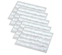 Lot de 5 feuilles d'autocollants de simulation de peinture en résine ABS pour scrapbooking