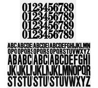 Lot De 5 Feuilles D'autocollants Lettres Majuscules De 2,5 Cm Et 5,1 Cm - Lettres De L'alphabet Imperméables En Vinyle Pour Travaux Manuels, Affiches, Cartes, Boîtes Aux Lettres (Noir)