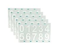 Lot de 5 feuilles d'autocollants réfléchissants en vinyle imperméable pour boîte aux lettres de 10,2 cm - Blanc