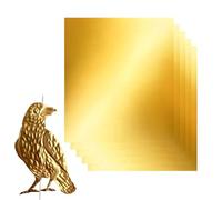 Lot de 5 feuilles de feuille d'or 30 x 30 cm double face en aluminium doré et argenté | Pour travaux manuels, travaux manuels, traitement des métaux, fabrication de cartes, gaufrage, application