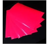 Lot de 5 feuilles de film de bricolage, au format Din A4, autocollant, pour artiste, traçage, rose fluo