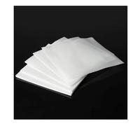 Lot De 5 Feuilles De Film PTFE, Épaisseur: 0,2mm, 0,3mm, 0,5mm, 0,6mm, 0,8mm, Plaque Carrée En Plastique Blanc, Résistance Aux Hautes Températures(50mmx50mmx0.2mm)