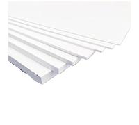 Lot de 5 feuilles de mousse PVC blanche de 5 mm d'épaisseur - Mousse rigide et légère for loisirs créatifs, projets de bricolage et expositions artistiques(0.5x10x20cm)