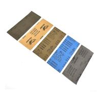 Lot de 5 feuilles de papier abrasif 230 x 93 mm avec base en papier souple, grains assortis 2500/3000/5000/7000, feuilles abrasives humides et sèches pour vernis, remplissage, idéal