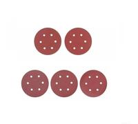 Lot de 5 feuilles de papier abrasif de 225 mm avec 6 trous d'extraction de poussière, convient pour les polisseuses murales électriques (grain 80)