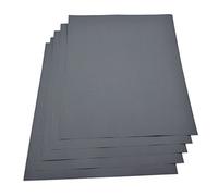 Lot de 5 feuilles de papier abrasif imperméable 230 x 280 mm - Grain 1500 humide/sec en carbure de silicium