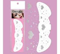 Lot de 5 feuilles de tatouages temporaires à paillettes pour visage et taches de rousseur faciles à appliquer pour un festival unique et un style de plage facile à appliquer