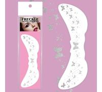 Lot de 5 feuilles de tatouages temporaires à paillettes pour visage et taches de rousseur faciles à appliquer pour un festival unique et un style de plage facile à appliquer