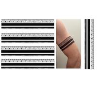 Lot de 5 feuilles de tatouages temporaires pour bracelet - Tatouage tribal Maori - KAB57x5