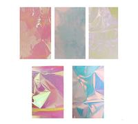 Lot de 5 feuilles de verre réfléchissantes pour ongles cassés - Couleurs mélangées