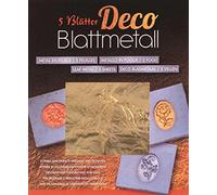Lot de 5 feuilles métalliques dorées (CS-101)