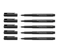 Lot de 5 Feutres encre de chine PITT artist pen Pointe SuperFine 0,3 mm Noir