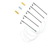 Lot de 5 feux de mât en treillis à l'échelle HO LED 3 V pour modélisme ferroviaire 6060 Plateforme Station Kit d'accessoires en métal