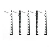 Lot de 5 feux de mât en treillis pour modélisme ferroviaire 1:87 - Mise en page à l'échelle HO 10,5 cm - Calibre H0