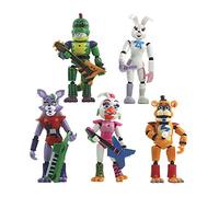 Lot de 5 figurines d'action FNAF Five Nights Game Figure Security Breach Will Light 13-14 cm