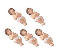 Lot de 5 figurines d'enfant Jésus, 5 cm, décoration de table de Noël, accessoires de crèche