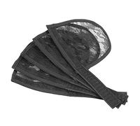 Lot de 5 filets à cheveux pour queue de cheval, filet de tissage, perruque, accessoires pour cheveux, noir, longueur 19,2 cm