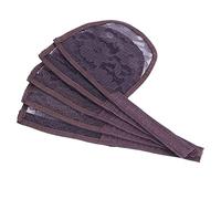 Lot de 5 filets à cheveux pour queue de cheval, tressage, perruque, accessoires pour cheveux, marron, longueur 19,2 cm