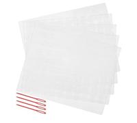 Lot de 5 filets en plastique - Feuilles en maille - Grands trous - Toile en plastique pour fil à broder - Projets de crochet