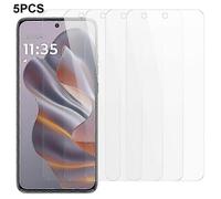 Lot de 5 films de protection d'écran en verre trempé 2,5D transparent de 0,3 mm pour Motorola Edge 50