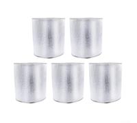 Lot de 5 films d'isolation en feuille d'aluminium pour pots de fleurs, barrière réfléchissante double face pour promouvoir la santé des plantes et protéger contre les fluctuations de température (7