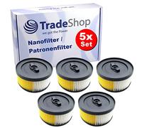 Lot de 5 filtres à cartouche Nano pour cartouche, compatibles avec Kärcher WD 4.200-WD 5.999 WD 4 WD 5 WD 4.200 WD 4.250 WD 4.290 WD 4.500 WD 5.200M WD 5.300M WD 5.400 WD 5.450