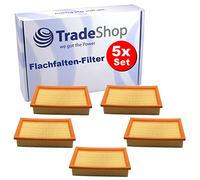 Lot de 5 filtres à plis plats Trade-Shop - Compatible avec Kärcher 2000E 2000TE 3500 3500E 3501 3501E - Remplace 6.904-068.0 6.904-156.0