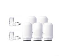 Lot de 5 filtres compacts pour robinet de cuisine - Réduction des | Construction en céramique, pour un design blanc durable, longue durée de vie, compatible avec T03 T05, économie de coûts