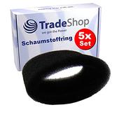 Lot de 5 filtres d'aspirateur avec anneau en mousse - Pour aspirateur à main Mio Star Severin