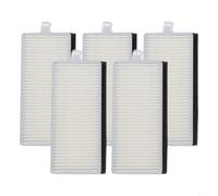 Lot de 5 filtres d'aspirateur pour modèles robots Cecotec Conga 7490 Genesis conçus pour remplacer les anciens filtres pour une filtration optimale et des sols plus propres