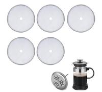 Lot de 5 Filtres de Rechange pour Presse Française, Filtre à Café en Acier Inoxydable de 3,1 Pouces pour Cafetières à Piston de 600 ML