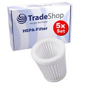 Lot de 5 filtres HEPA Trade-Shop remplace 1619PA5188 pour aspirateurs Bosch tels que GAS 14,4 V, GAS 18 V-LI, PAS 18 LI / filtres de rechange