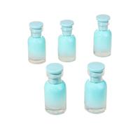 Lot de 5 flacons de parfum ronds vides et rechargeables, couleur bonbon, vaporisateur en verre, flacons cosmétiques de voyage portables for parfums(BLUE)
