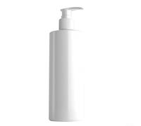 Lot de 5 flacons distributeurs à pompe en plastique PET rechargeables de qualité supérieure pour salle de bain, cuisine, salon, produits capillaires, gel douche, savon pour les mains, 500 ml, blanc