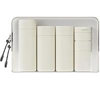 Lot de 5 flacons distributeurs de crème de voyage pour produits de toilette, approuvés par la TSA, essentiels de voyage, rose, Moderne, Beige, Moderne