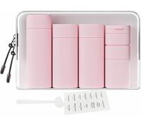 Lot de 5 flacons distributeurs de crème de voyage pour produits de toilette, approuvés par la TSA, essentiels de voyage, rose, Moderne, rose, Moderne