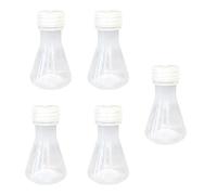 Lot de 5 flacons gradués transparents avec graduations triangulaires pour école, laboratoire, expérience, mélange triangulaire