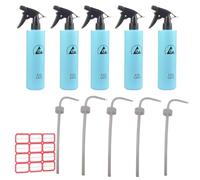 Lot de 5 flacons vides rechargeables anti-statiques ESD de 500 ml avec compte-gouttes par flacon pour liquides | Flacon de solvant bleu antistatique EPA durable avec paramètres de brume et de flux