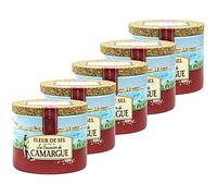 Lot de 5 fleurs de sel en dose de 125 g (Kristallsalz) - Aus leicht feuchten Kristallen mit besonderer Körnung und Aroma - Premium Meersalz aus (Süd-Frankreich/Mittelmeer)