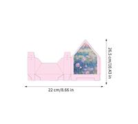 Lot de 5 fleurs pliantes en forme de sac de rangement | pochette cadeau pour Saint anniversaire, mariage, fiançailles, fête des mères et fête