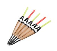 Lot de 5 flotteurs de pêche en bois de balsa pour application debout avec rétention de flottabilité vérifiée et détection précise des morsures dans des conditions mixtes (4 g)